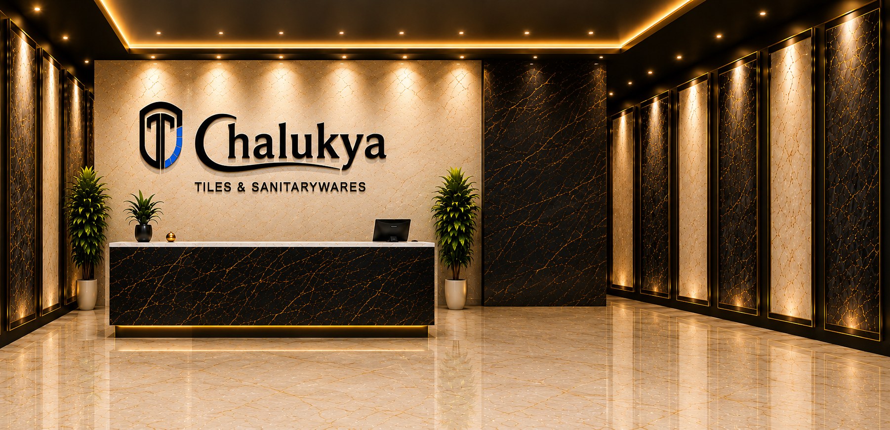Premium kitchen and tile showroom interior